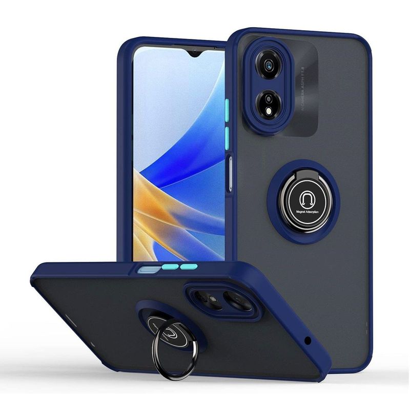 GENERICO - Funda Estuche Mate Con Anillo Compatible Con Honor X5 Plus Azul