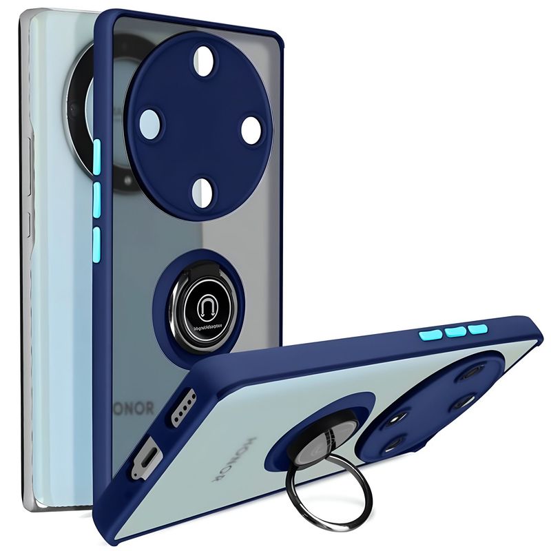 GENERICO - Funda Estuche Mate Con Anillo Compatible Con Honor Magic 6 Lite Azul