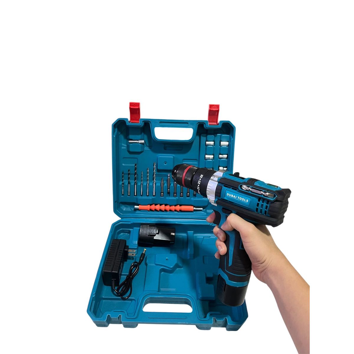 GENERICO - Taladro Inalambrico Atornillador 18v + Accesorios Doble Bateria