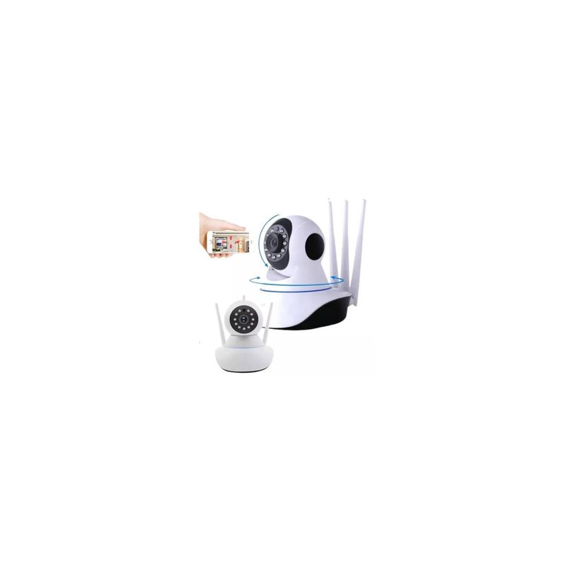 AWEI - Q5 Cámara De Seguridad 360 Robótica Wifi Chens Color Blanco + SD 64 GB