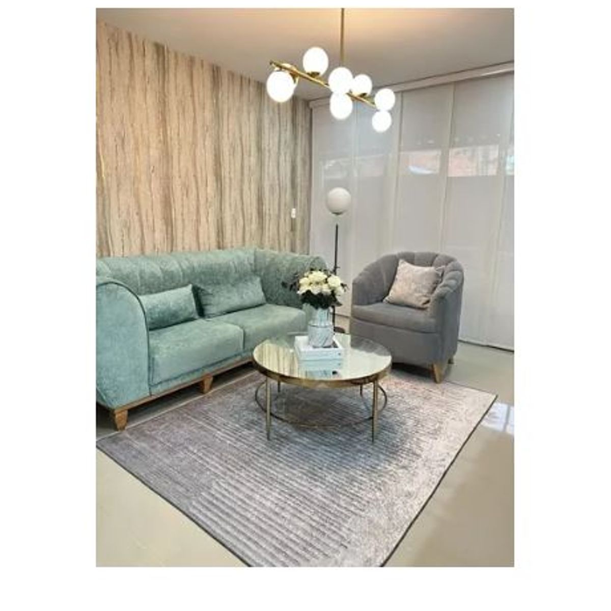 AMERICO SHOP - Tapete Decorativo Moderno 150x200 cm Diseño Gris