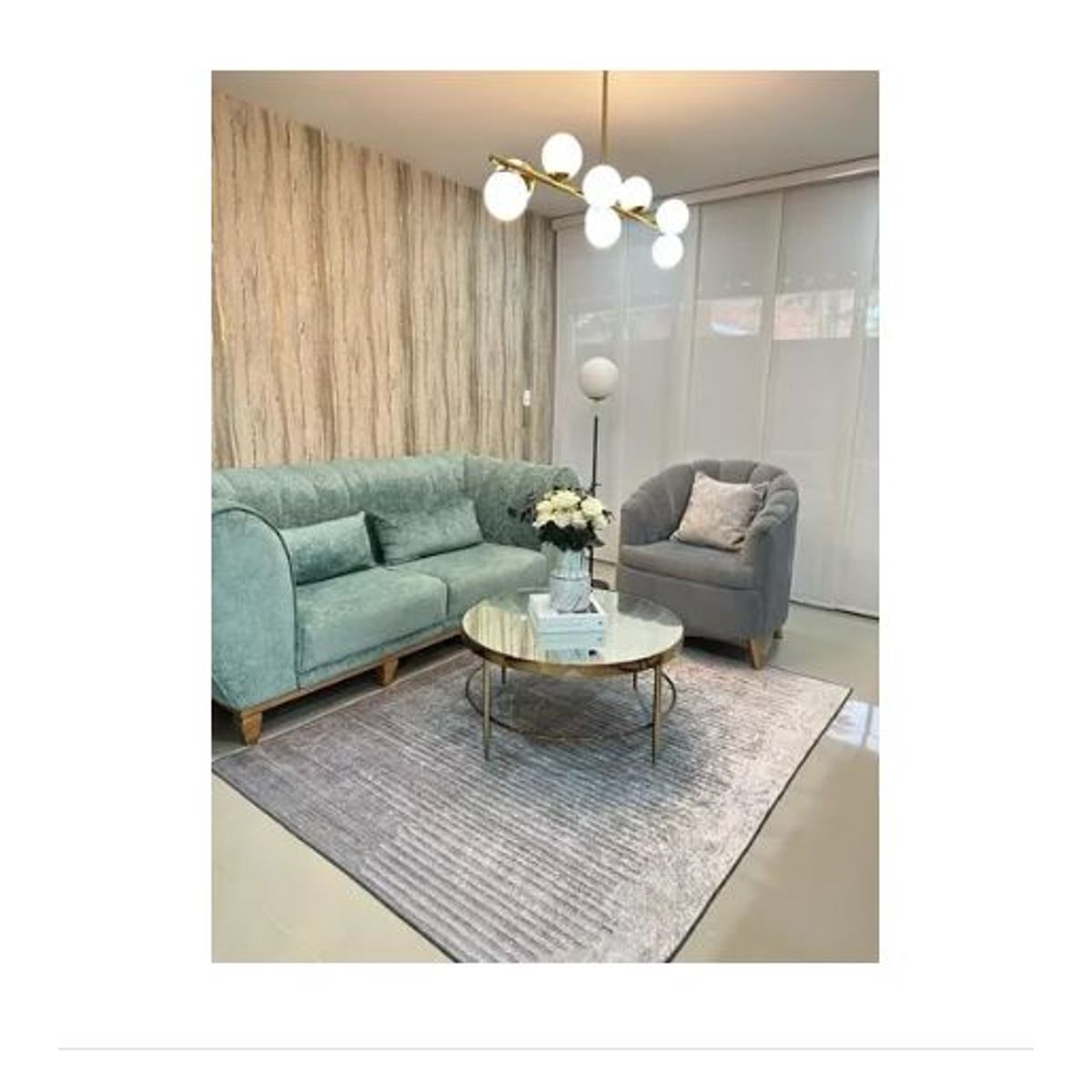 AMERICO SHOP - Tapete Decorativo Moderno 150x200 cm Diseño Gris