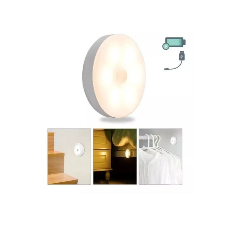 GENERICO - Luz Led Sensor De Movimiento Carga Usb Iman
