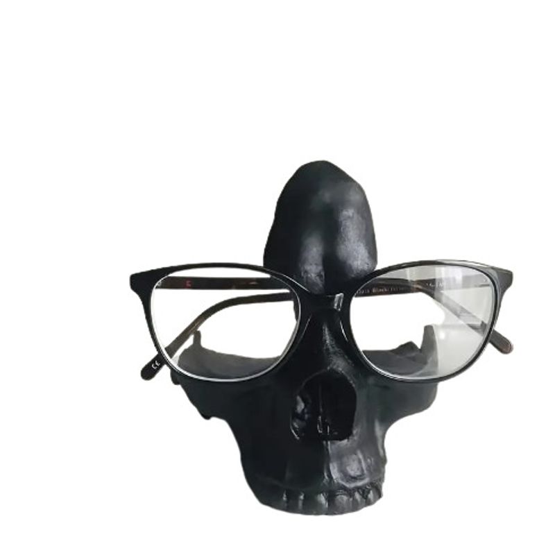 GENERICO - SOPORTE PARA GAFAS EN FORMA DE CRANEO COLOR NEGRO