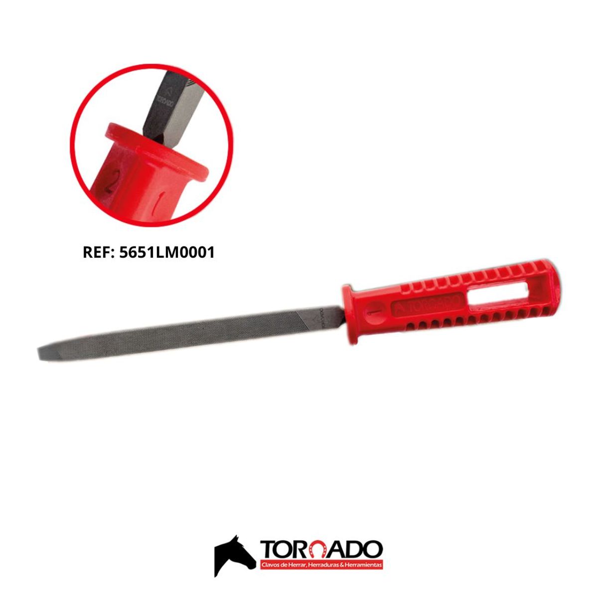 TORNADO - Lima Triangular de acero con Mango de 6″ Tornado