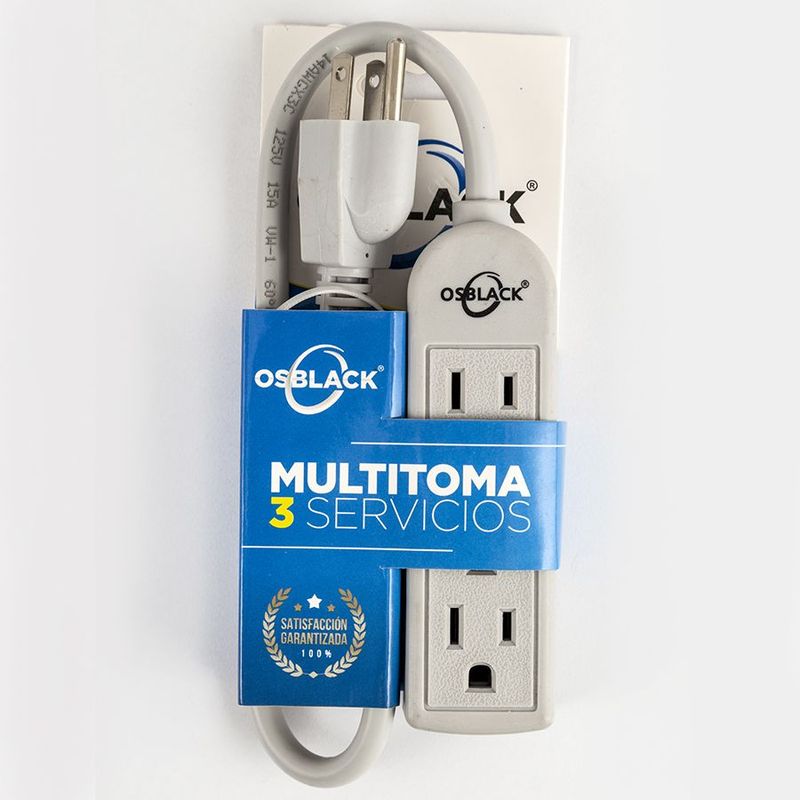 OSBLACK - Multitoma Osblack u63-1 3 salidas 15A 125V