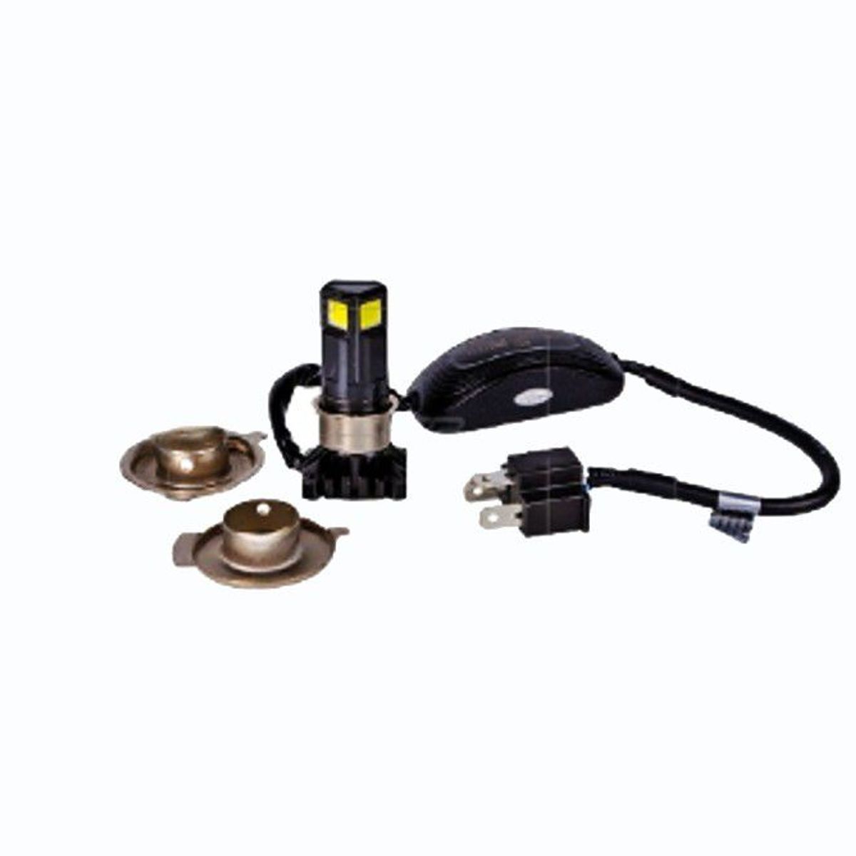 REVO - bombillo LED 2500 lumenes H4 TRICETA luz blanca moto y carro