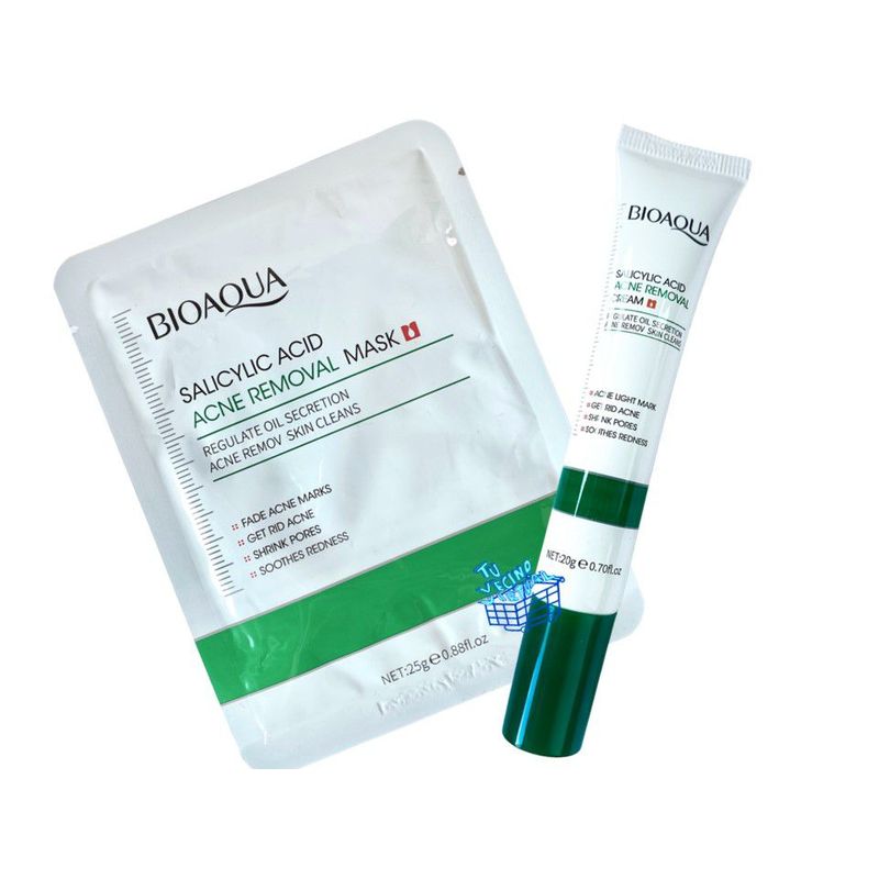 BIOAQUA - Crema Antiacne Y velo Acido Salicilico Bioaqua
