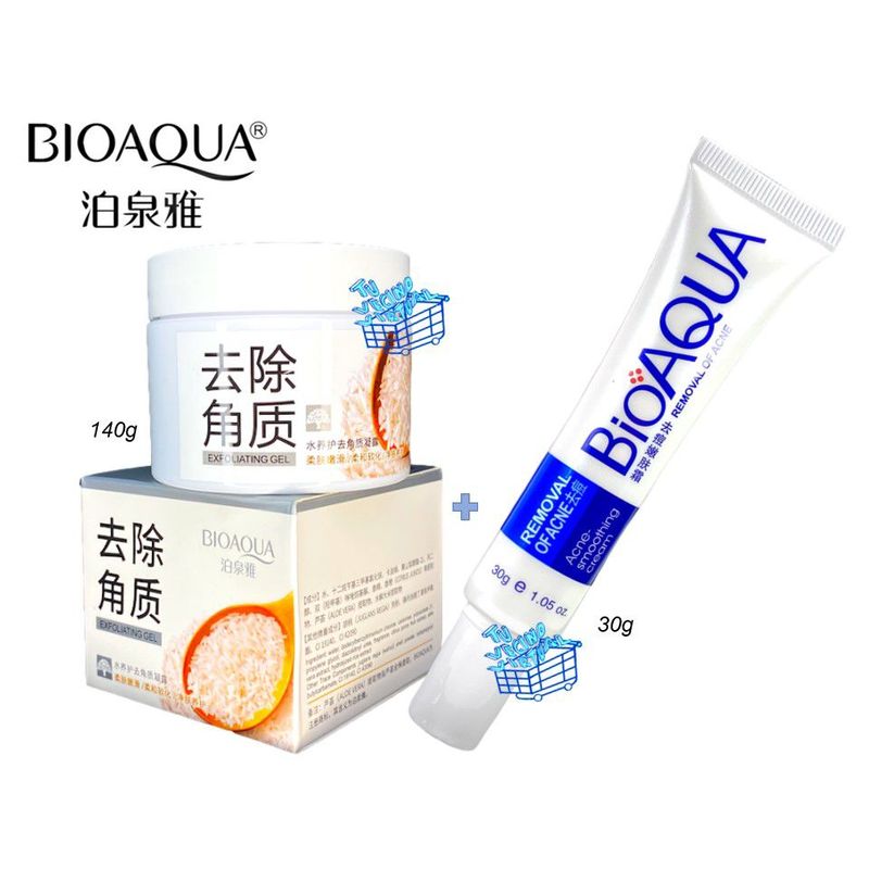 BIOAQUA - Crema antiacne + Crema Arroz Bioaqua