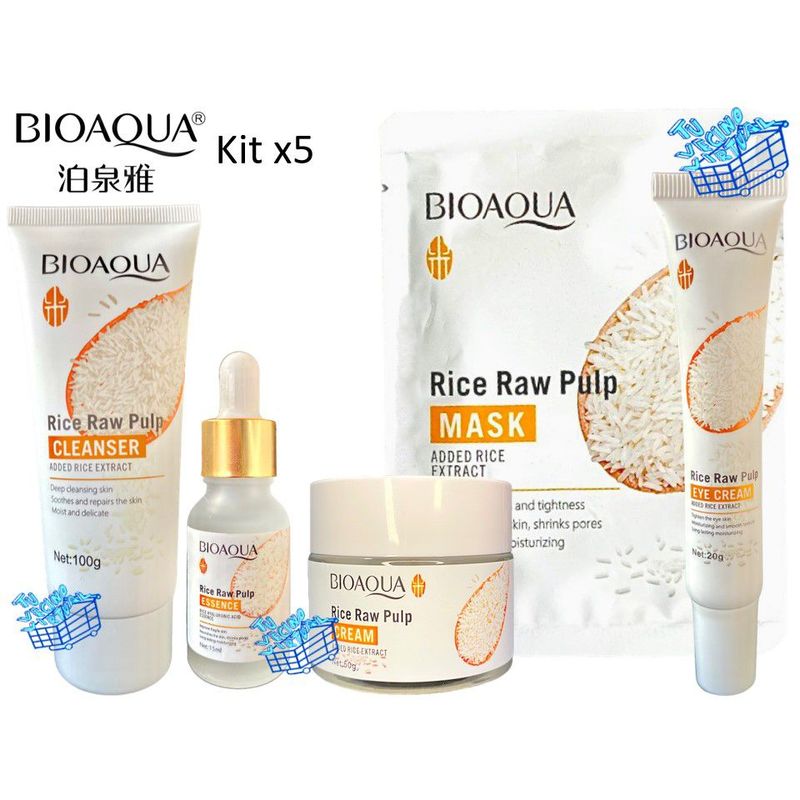 BIOAQUA - Kit Facial Arroz x5 Bioaqua