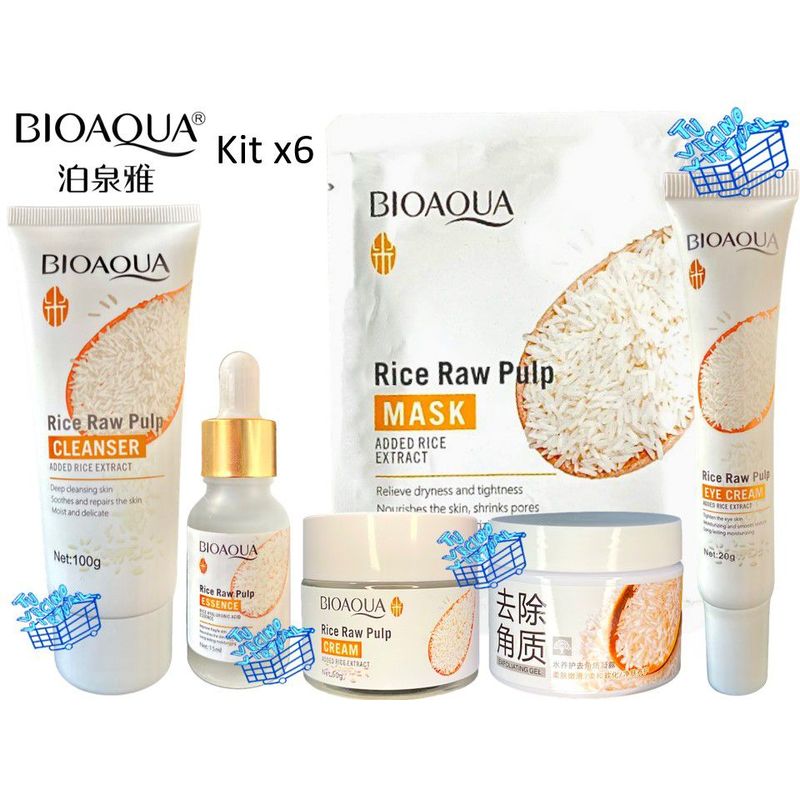 BIOAQUA - Kit Facial Arroz x6 Bioaqua
