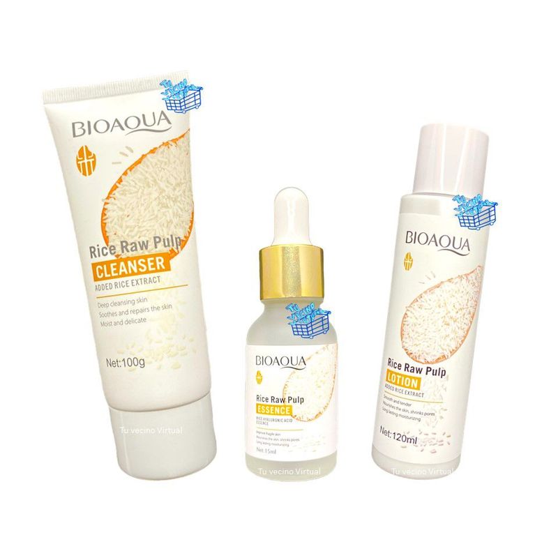 BIOAQUA - Kit Facial Arroz x3 Bioaqua