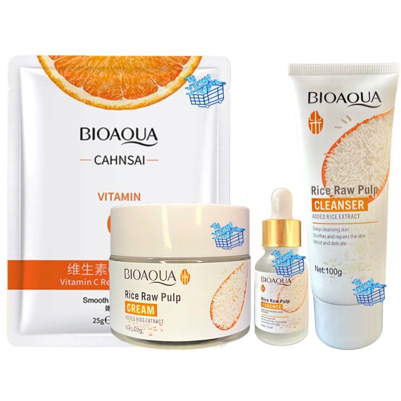 BIOAQUA - Kit arroz y vitamina c x4 Bioaqua