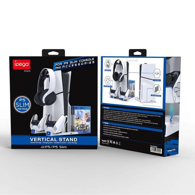 IPEGA - Base Refrigerante PS5 Multifuncional  Ipega Pg-P5009 - Blanco