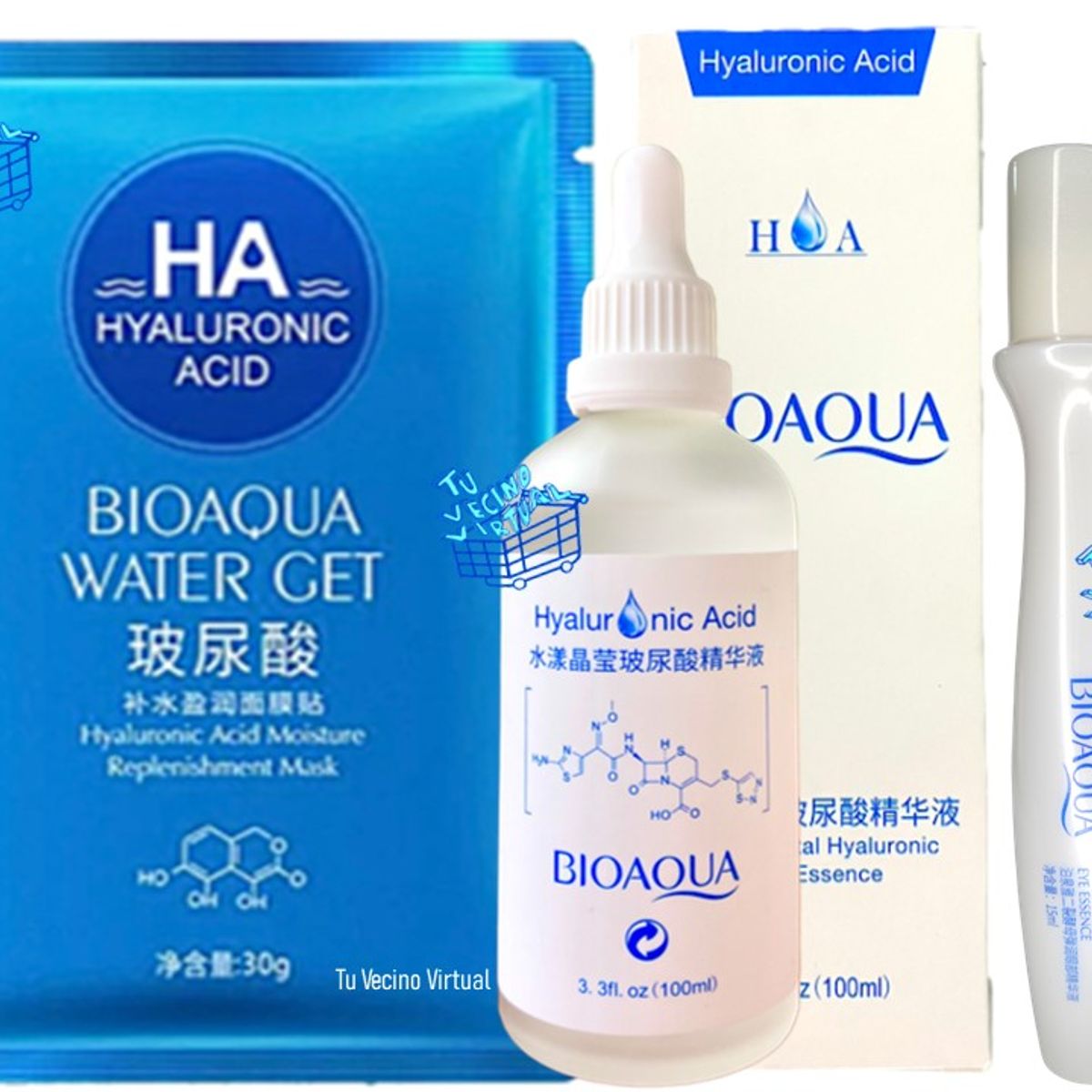 BIOAQUA - Kit Acido Hialurónico X3 Bioaqua