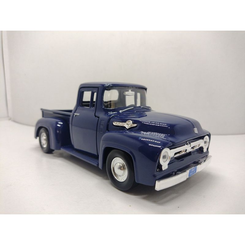 MOTOR MAX - CARRO FORD F100 1956 AZUL NOCHE A ESCALA 124 DE COLECCIÓN