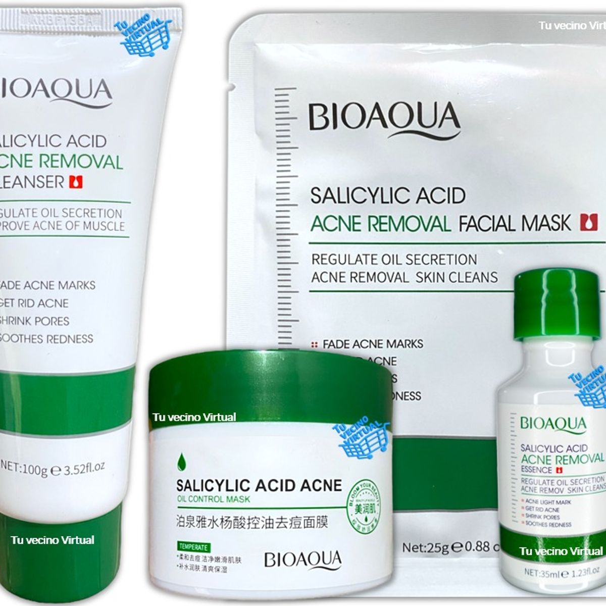 BIOAQUA - Kit Acido Salicílico X4 Bioaqua