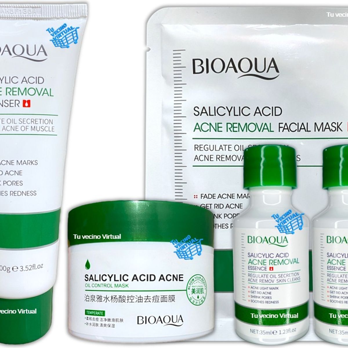 BIOAQUA - Kit Acido Salicílico X4 Bioaqua