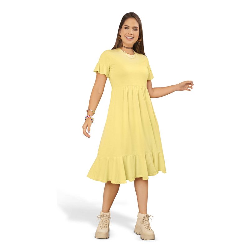 ATYPICAL - Vestido Mujer Amarillo Pastel Atypical 96302