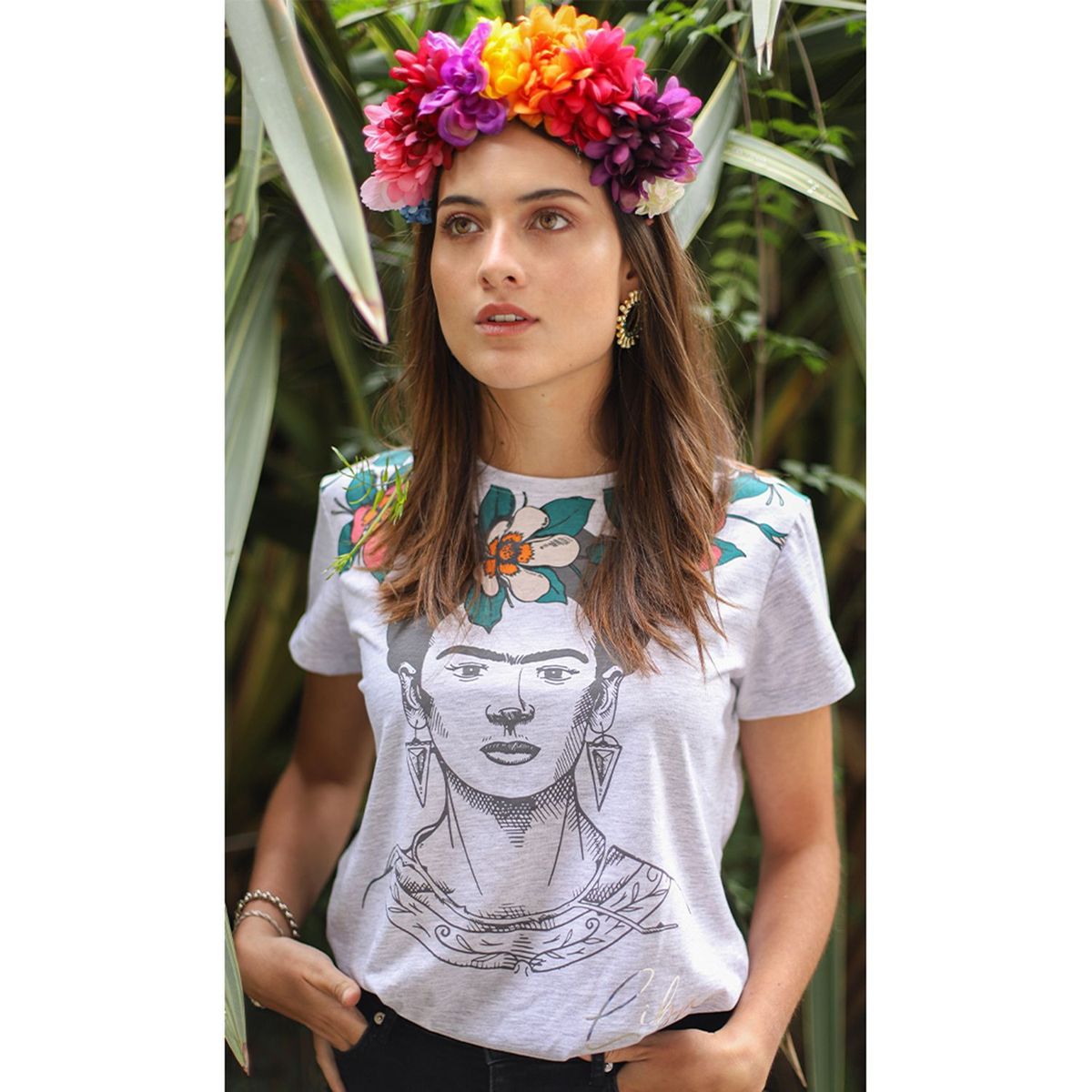 FRIDA KAHLO - Camiseta Mujer Manga corta Frida Kahlo