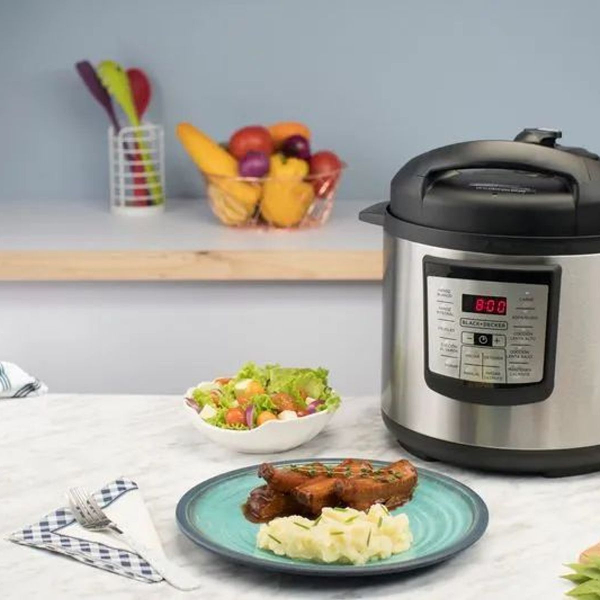 BLACK+DECKER - OLLA PRESIÓN MULTIFUNCIONAL BLACK AND DECKER