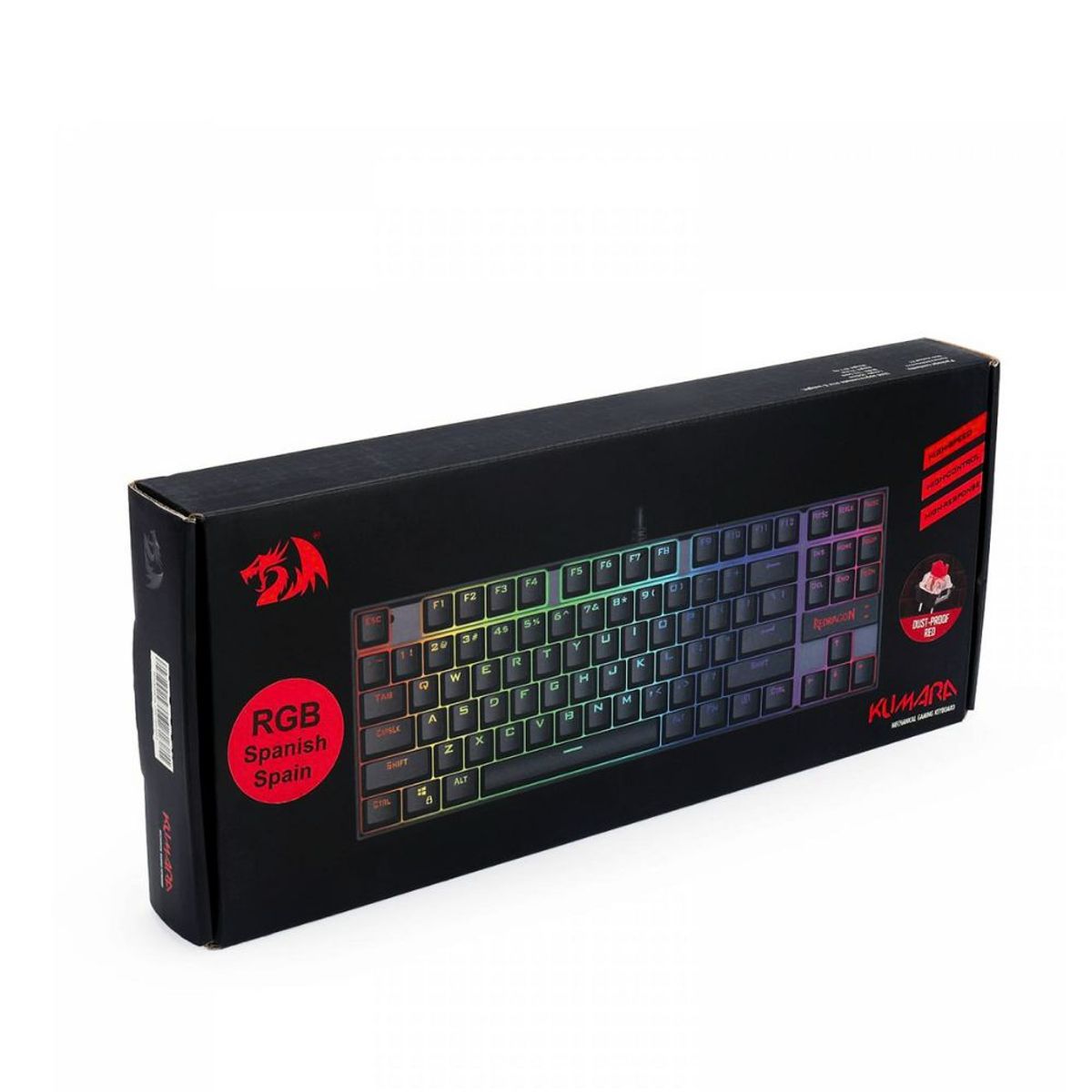 REDRAGON - Teclado Gamer Redragon Kumara K552 Negro Alámbrico RGB Switch Rojo