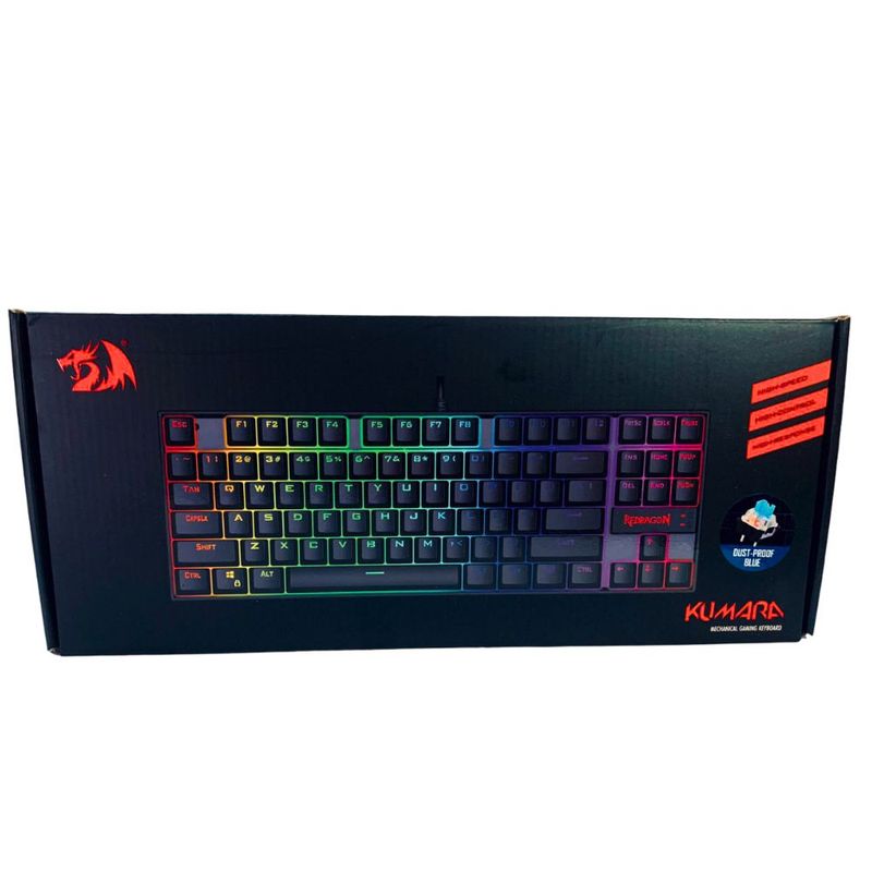 REDRAGON - Teclado Gamer Redragon Kumara K552 Negro Alámbrico RGB Switch Azul