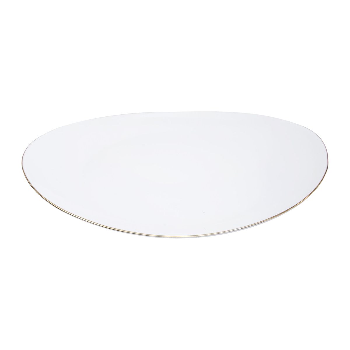 ESSENZA - Plato Pando Redondo de 12 Pulgadas Boat Gold Vitro - Essenza