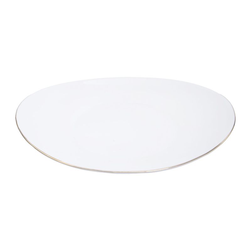 ESSENZA - Plato Pando Redondo de 8.5 Pulgadas Boat Gold Vitro - Essenza