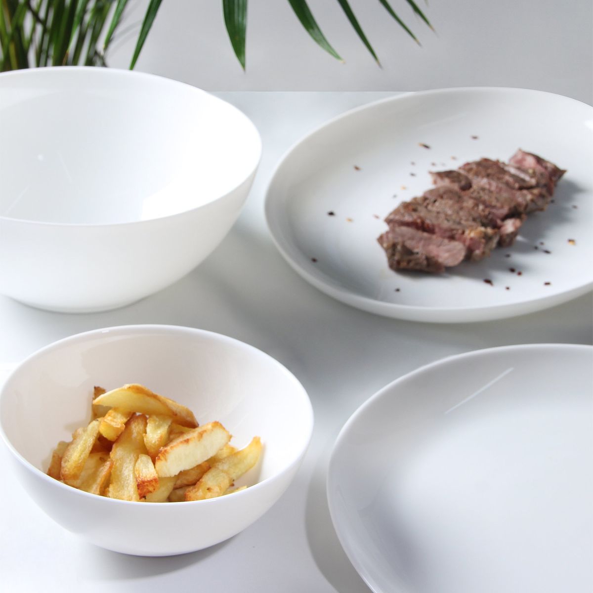 ESSENZA - Bowl Luna Round En Vitro Ceramica De 8 Pulgadas Essenza