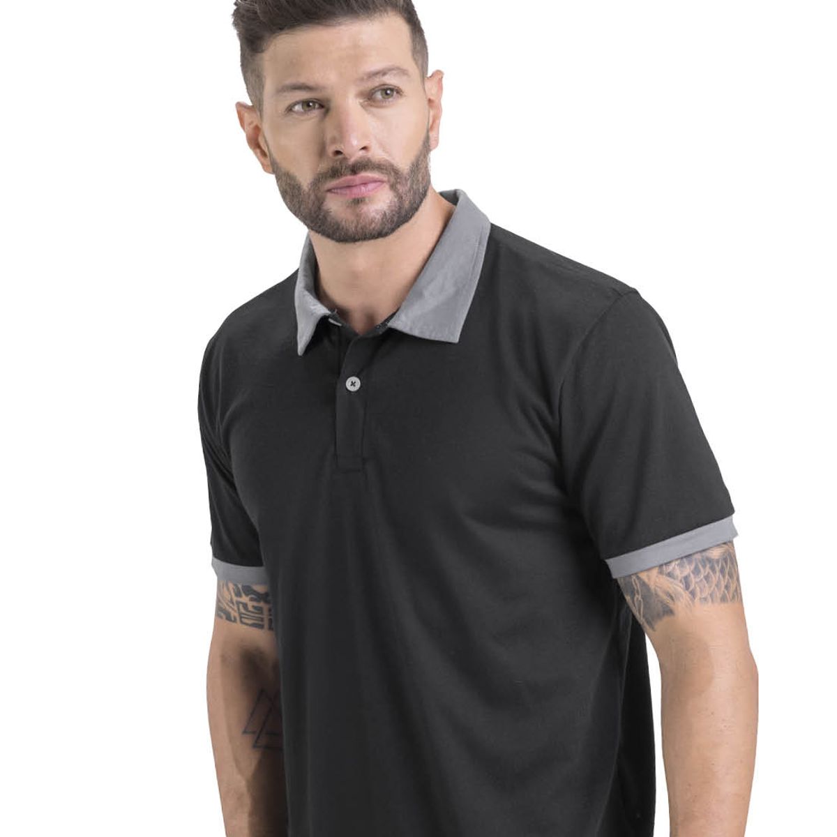 MARKETING PERSONAL - Polo Masculino Negro Mp 3354