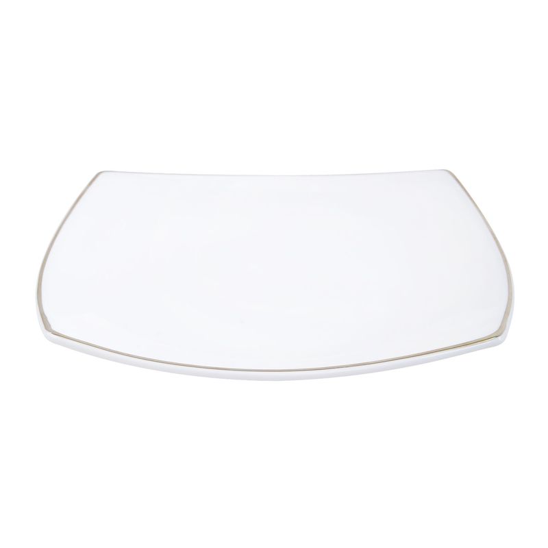 ESSENZA - Plato Pando Cuadrado Boat Gold Vitro De 8.5 Pulgadas Essenza