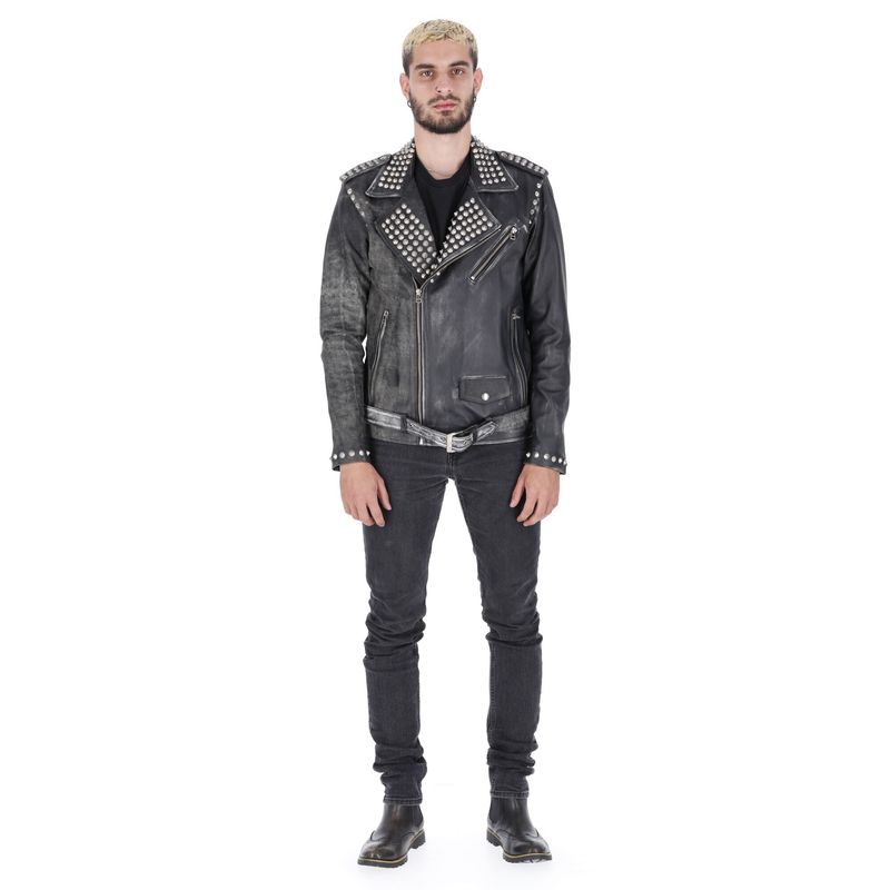 LA CHAQUETERIA - Chaqueta en Cuero Envejecido Negro LCHL89
