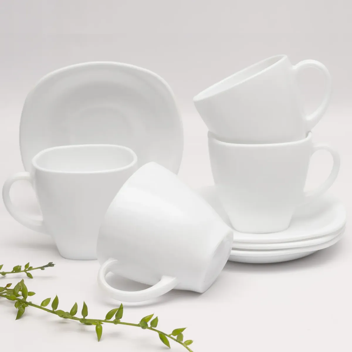 ESSENZA - Tazas De Cafe Pocillos Set 8 Piezas 210ml En Opal Essenza