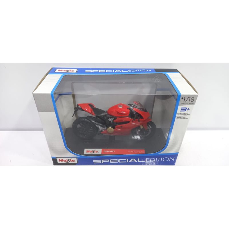 MAISTO - MOTO DUCATI 1199 PANIGALE A ESCALA 1/18 DE COLECCIÓN