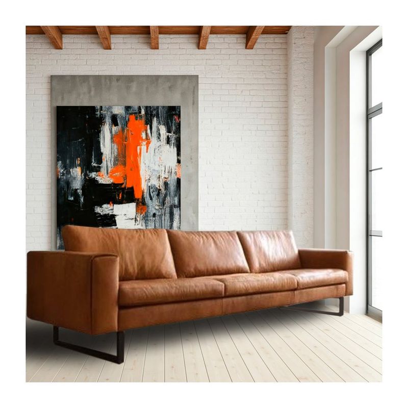 22 GRADOS DECORACION - Sofa en Cuero Natural Frigg 300cm 22grados Decoracion