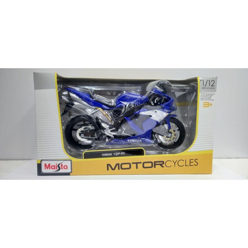 MAISTO - MOTO YAMAHA YZF-R1 2021 A ESCALA 1/12 DE COLECCIÓN