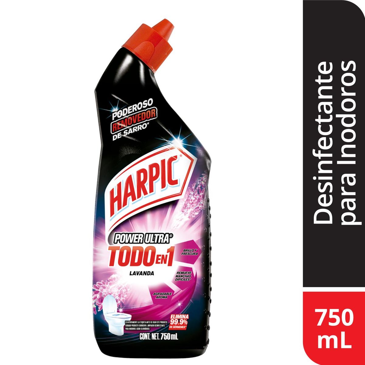 HARPIC - Harpic desinfectante líquido para inodoros Lavanda 750ml