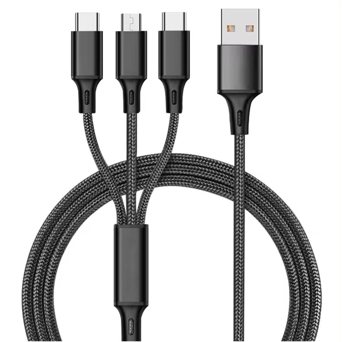 GENERICO - Cable Universal Usb Reforzado 3 En 1 Para Android - ios