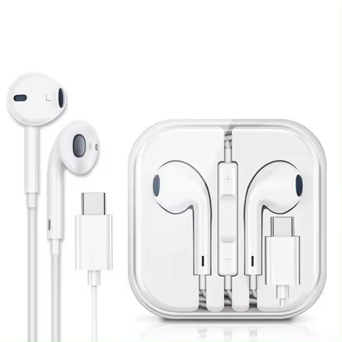 GENERICO - Audifonos Auriculares Audifonos Alambricos Tipo C Blanco