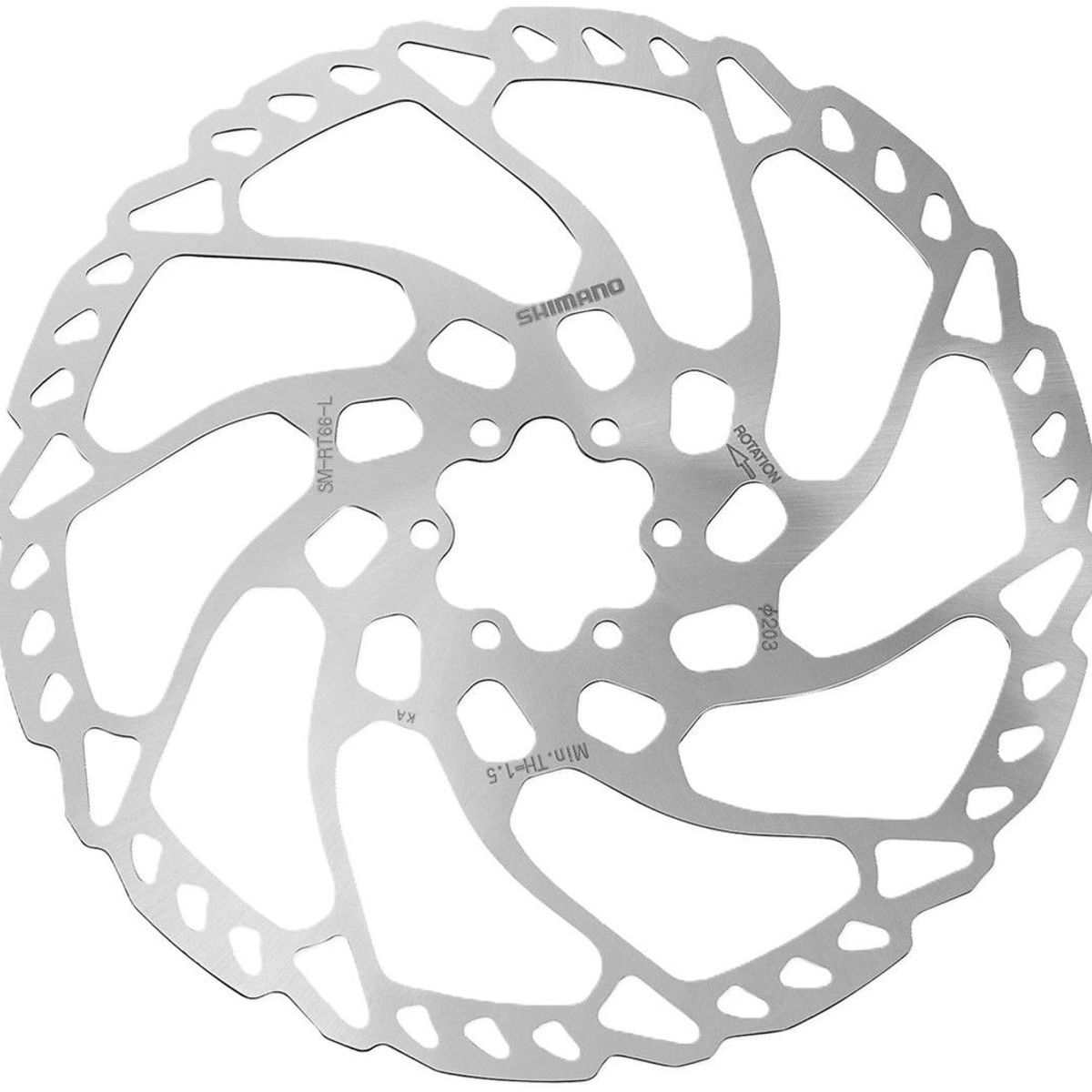 SHIMANO - Disco Rotor Freno Shimano Rt66 Slx Deore 203mm 6 Tornillos