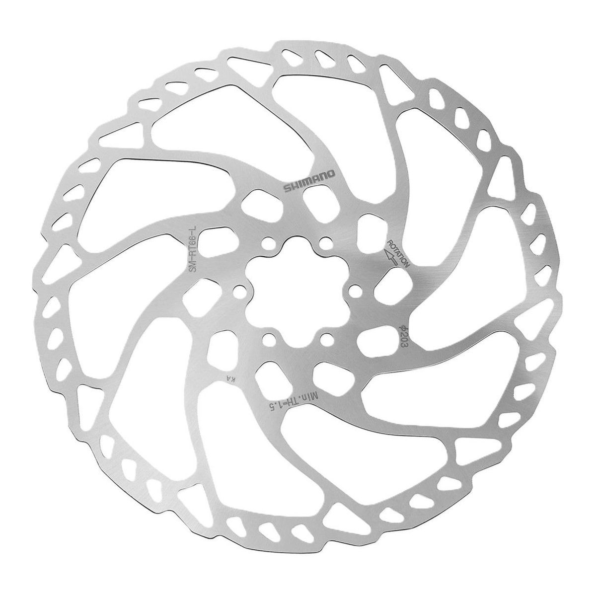 SHIMANO - Disco Rotor Freno Shimano Rt66 Slx Deore 203mm 6 Tornillos