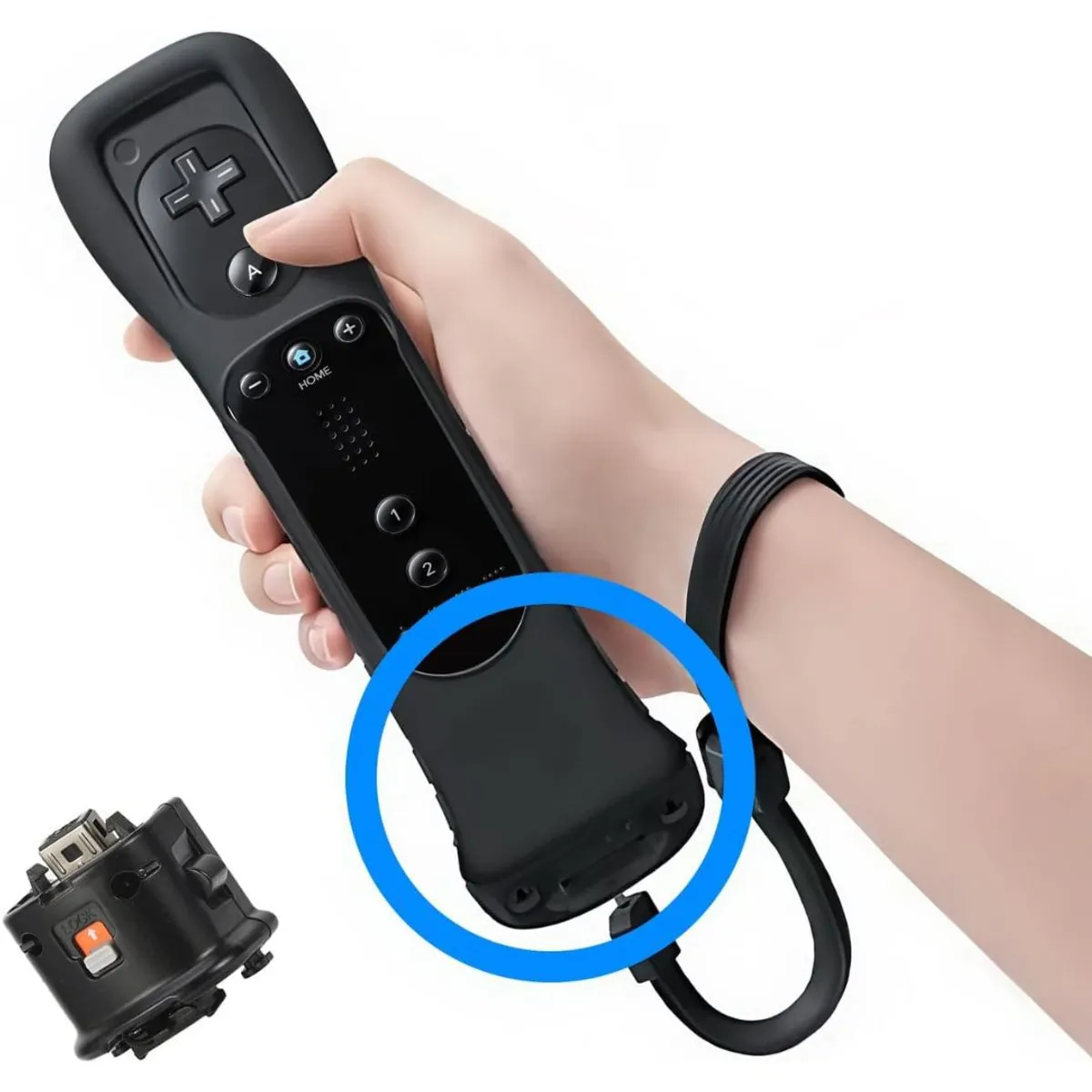 GENERICO - Control joystick inalámbrico Nintendo Wii Remote Plus black