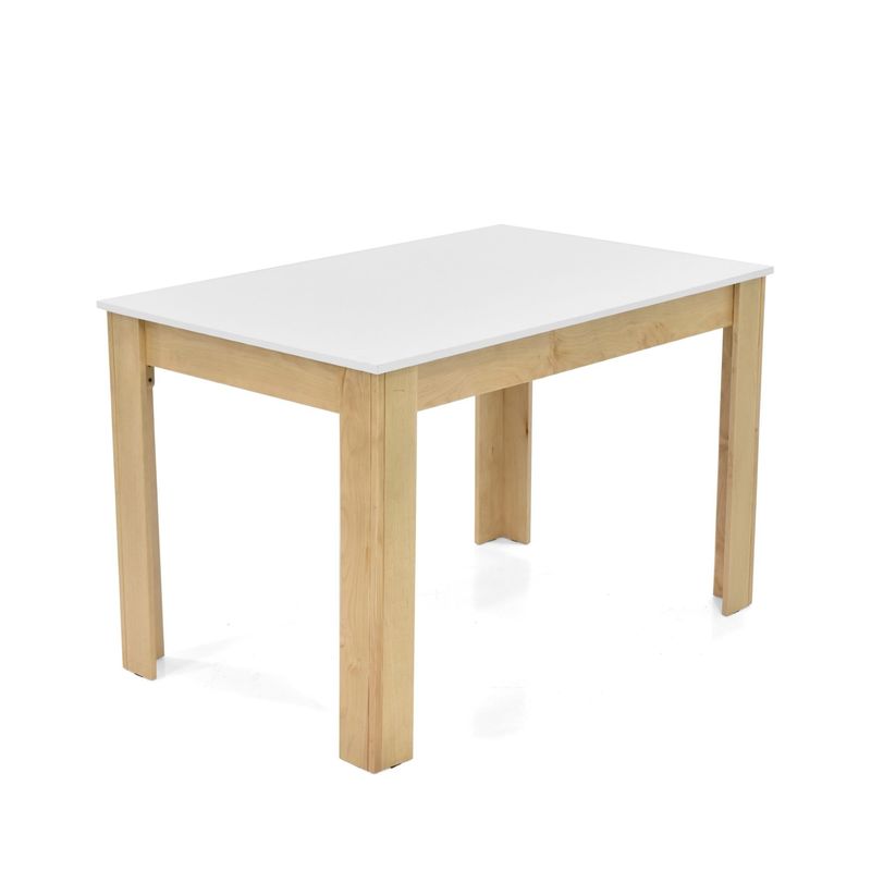 VENECIA - Mesa de Comedor Vorú 4 Puestos Blanco Natural