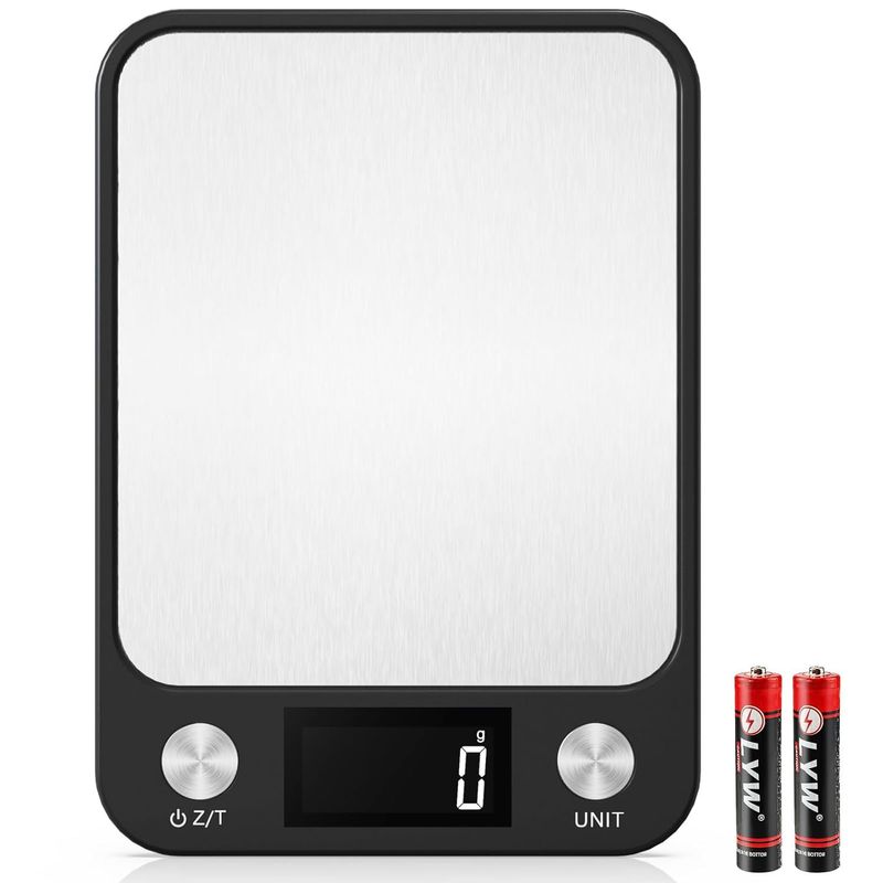 GEF - Bascula De Cocina Gramera Balanza Digital Acero Inoxidable