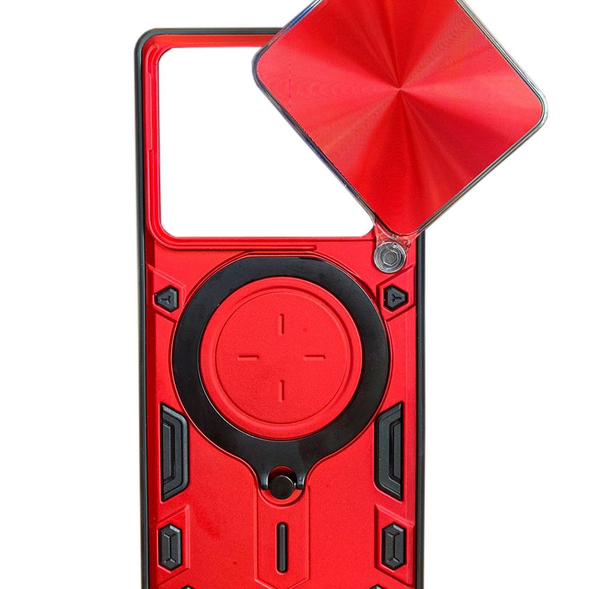GENERICO - Estuche Proteccion Camara Con Soporte Infinix note 40 pro 5g Rojo