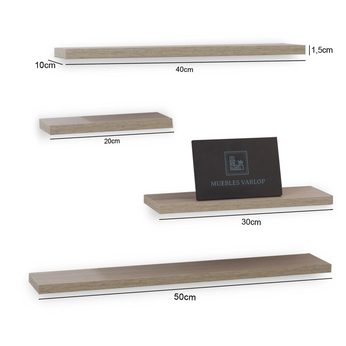 GENERICO - Repisas Flotantes Modernas Arena Set X 4 Un Decoracion Moderna