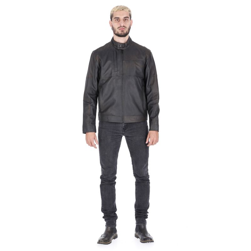 LA CHAQUETERIA - Chaqueta en Cuero Negro LCHL16