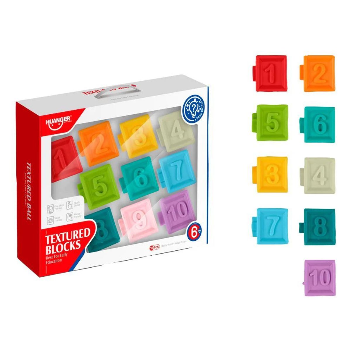 HUANGER - Juguete Didáctico Bloques Agarre Sensorial Bebé Estimulación