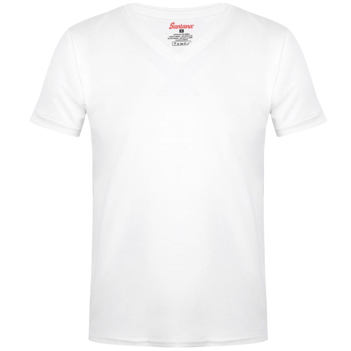 SANTANA - Camiseta Niño Cuello en V Manga Corta Santana Blanca